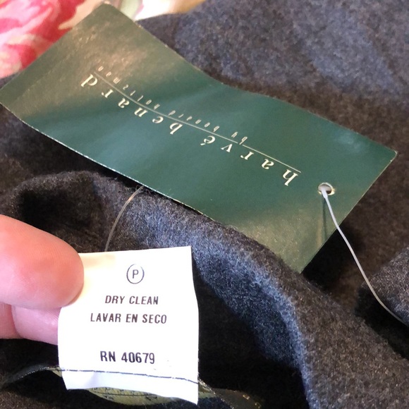 HARVE BENARD Size 14 Charcoal Gray Blazer Jacket Wool Lined Women Carer $138 NWT - Picture 7 of 11